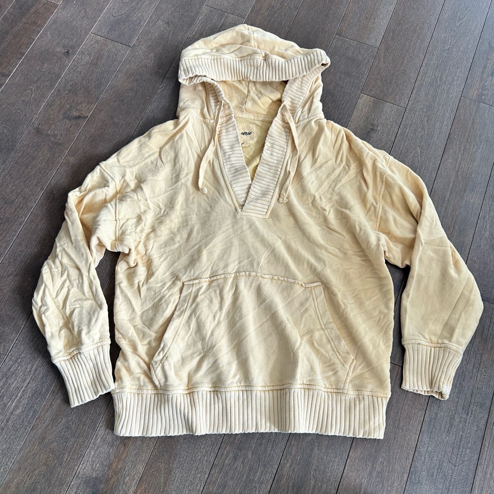 Aerie yellow oversized hoodie size‎ medium